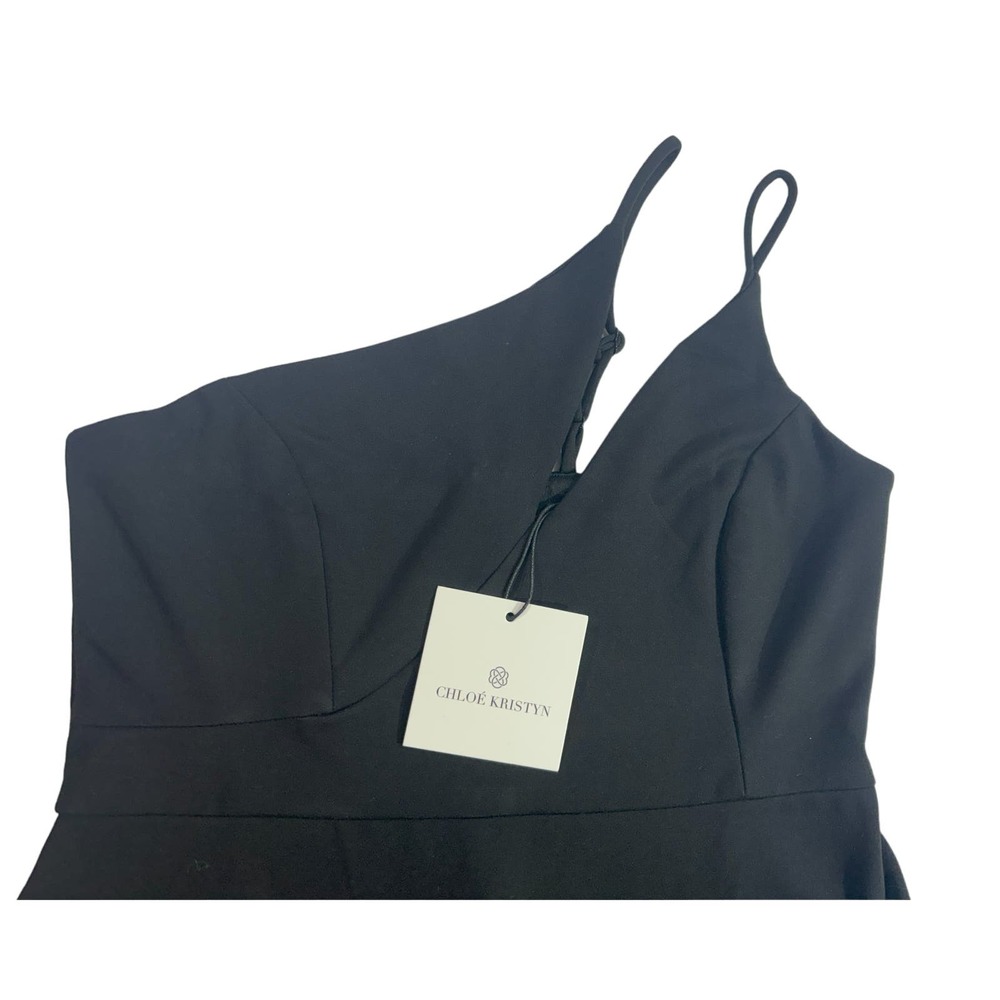 Chloe Kristyn NWT Nicole Black‎ Cutout One Shoulder Dress Size M MSRP $328